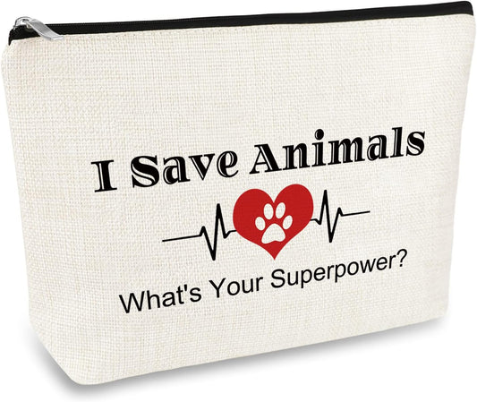 Veterinarian Gifts for Women Animal Lover Gift Makeup Cosmetic Bag Vet Tech Gift Veterinarian Appreciation Gifts Animal Rescue Thank You Gift Veterinary Medicine Students Graduation Birthday Gift
